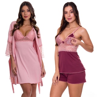 camisola de amamentação com robe em Promoção na Shopee Brasil 2024