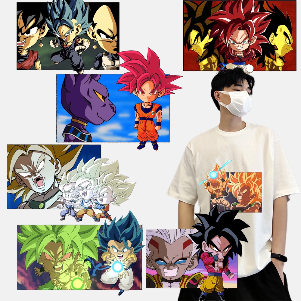 Super Saiyan Dragon Ball Patches Ferro Em Tshirt Filme De Transferência