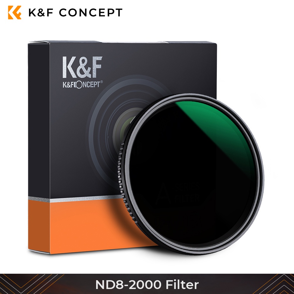 Filtro ND Variabile K&F CONCEPT Nano-D 72mm ND8-2000 (3-11 Stop) – Vetro Ottico Giapponese, Ultraleggero