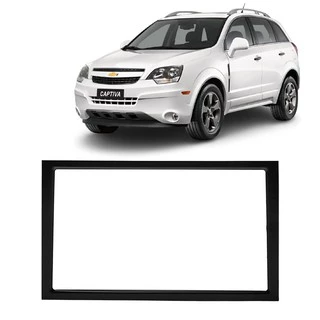 Moldura 2 Din - Chevrolet Captiva 2008 a 2016 - Preto