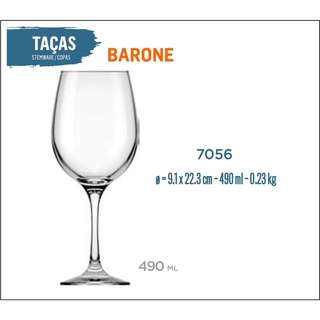 06 Taças Barone 490ml - Vinho Tinto Rosé Branco Água