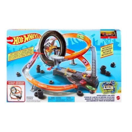 Pista Hot Wheels Oficina Mecânica Motorizada Pneus - Mattel