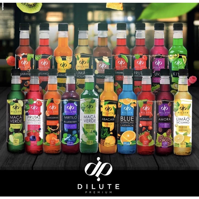 Xarope Dilute sabores soda italiana Shopee Brasil