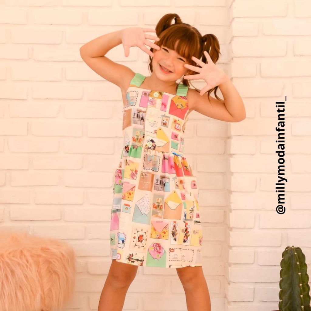 Vestido Curto Infantil Milly Moda Infantil