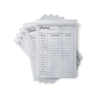 5 Blocos (500 Folhas) Comanda Atendimento Para Salão De Beleza