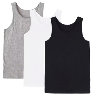 Kit com 3 Camisetas Regatas Masculina Lisa Premium 100% Algodão Oferta