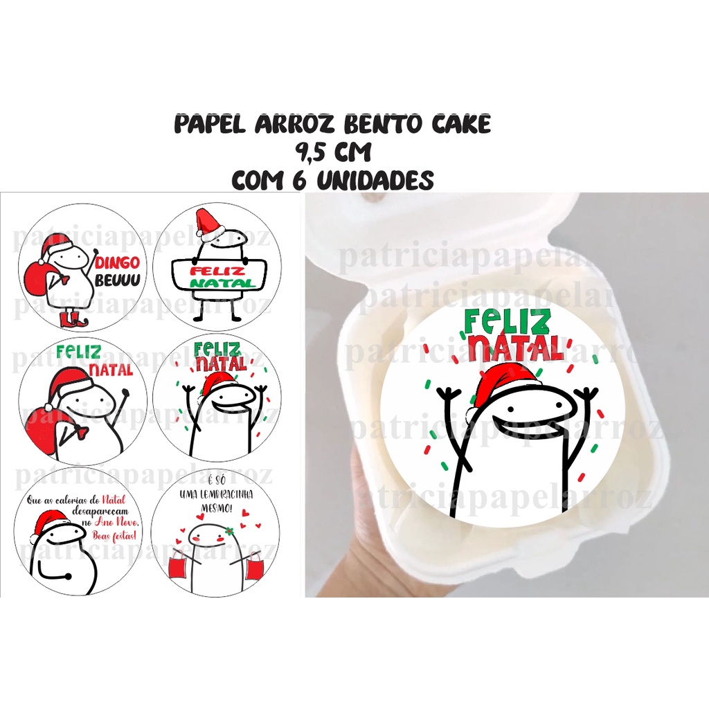 Papel de arroz Bentô cake, Bolo marmita Flork meme