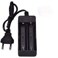 Carregador Bateria 18650 Duplo Bivolt Lanterna Tática