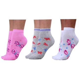 Kit 06, 12 ou 15 Pares de Meias Soquete Feminina Colorida Estampada Lisa Delicada
