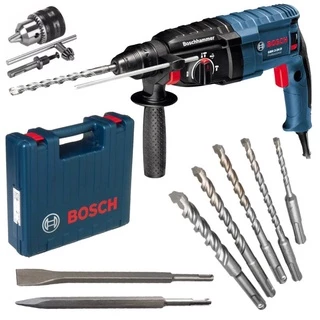 Martelete SDS-Plus GBH 2-24D 820W com Mandril, Ponteiro, Talhadeira e Kit Brocas SDS