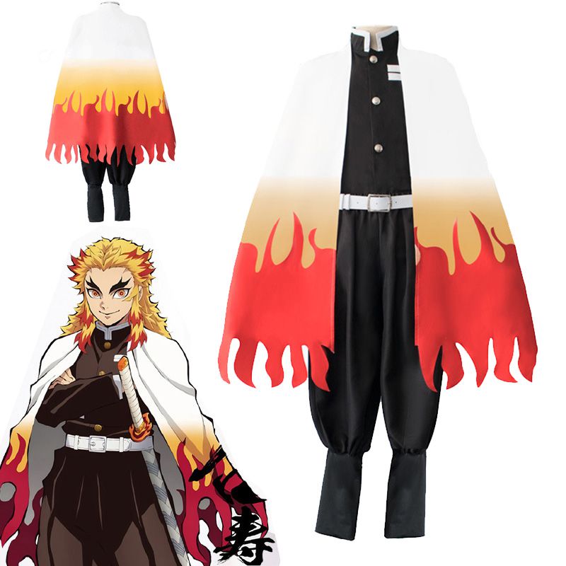 Fantasia De Cosplay Respirável Demon Slayer Kimetsu No Yaiba Rengoku ...