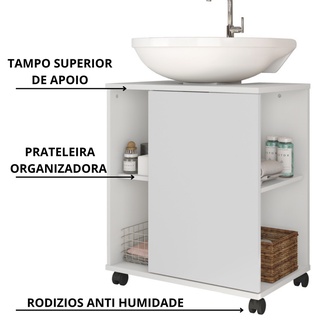 Gabinete Para Banheiro Tokio Compacto Com Prateleira Ripado Shopee Brasil