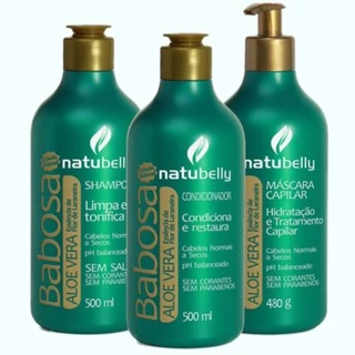 Kit Hidratação Babosa e Aloe Vera Natubelly Cosméticos