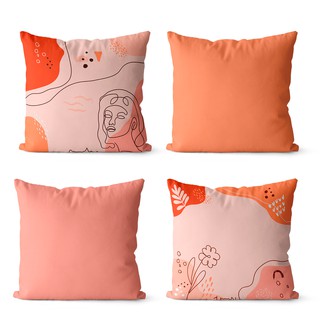 Kit 4 capas para almofadas decorativas terroso