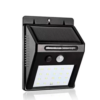 Luminária De Parede Energia Solar Com Sensor De Movimento Presença 20 Leds Bateria Lâmpada Luz À Prova D' Água Fotocélula Automática
