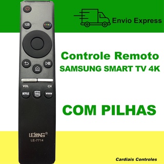 CONTROLE REMOTO TV SMART SAMSUNG 4K COM TECLAS NETFLIX PRIME VÍDEO LE-7714