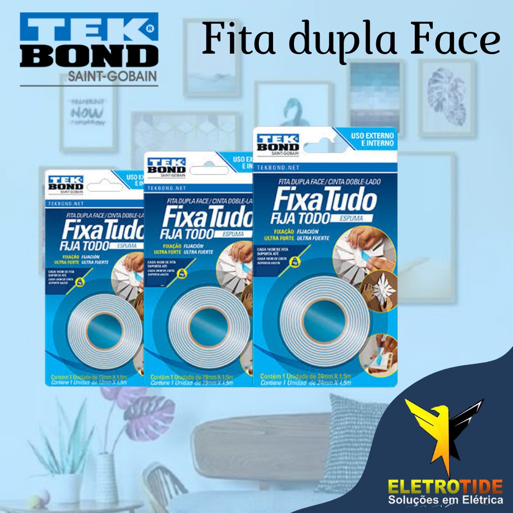 Fita Dupla Face Fixa Tudo Espuma Tekbond Shopee Brasil 4695