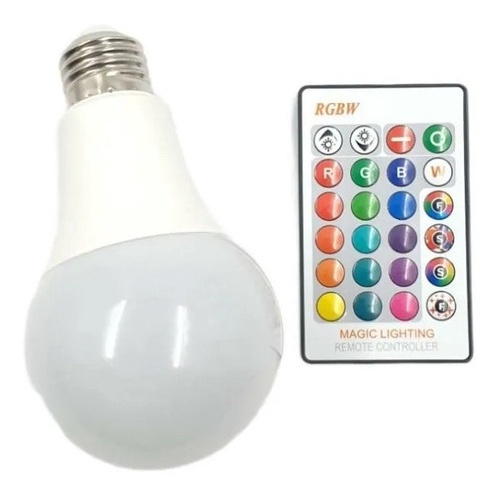 Lampada Led Rgb 5w Cromoterapia 16 Cores+ Controle Remoto Alfashop ...