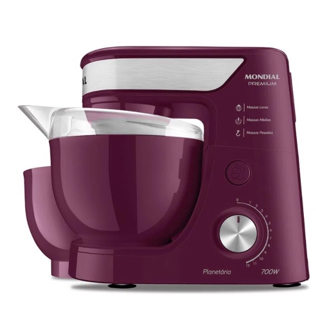 Batedeira Planetária 700W Premium BP-01P-M Para Massas Leves e Pesadas ...