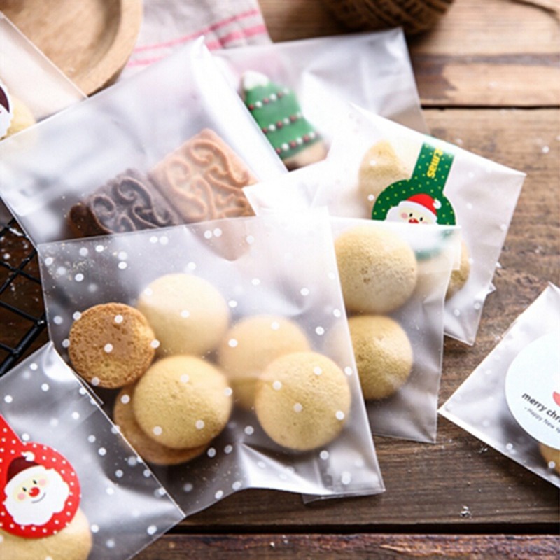 1000 Pcs/pack White Dot Pattern Embalagem De Presente Saco De Para Pão ...