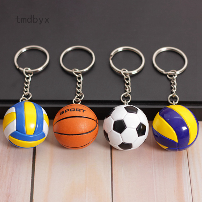 Tmdbyx Chaveiro Criativo Bola De Vôlei De Futebol / Basquete Com Pingente Personalizado