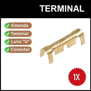 1 Terminal Emenda Luva Tipo U Para Fio 0,3mm - 1,5mm e Fusível Térmico 1A 2A 3A 4A 5A 10A 15A 16A 20A 115 125 130 135 142 145 150 152 157 160 165 167 169 172 180 184 192 216 240 250 graus 250V