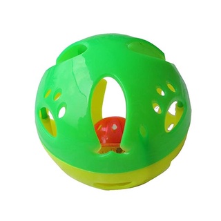Brinquedo Bola Intuitiva P/ Gatos C/guizo Pet Feliz Savana - Verde Amarelo
