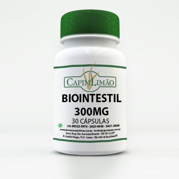 Biointestil 300mg 30 capsulas Estimula a digestão Equilibra a microbiota intestinal