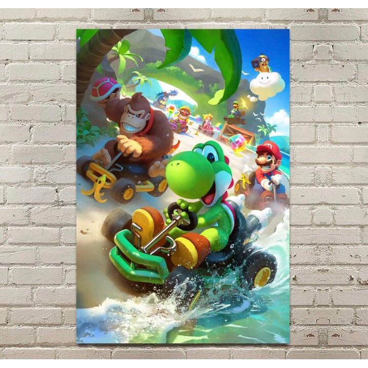 Quadro Decorativo Jogo Super Mario Yoshi 3 Peças M2 - Quadro Decorativo -  Magazine Luiza