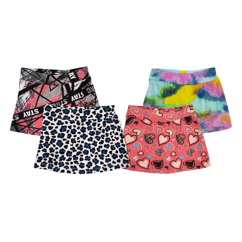 Kit Lote 6 Peças Short Bermuda Infantil Feminino Atacado