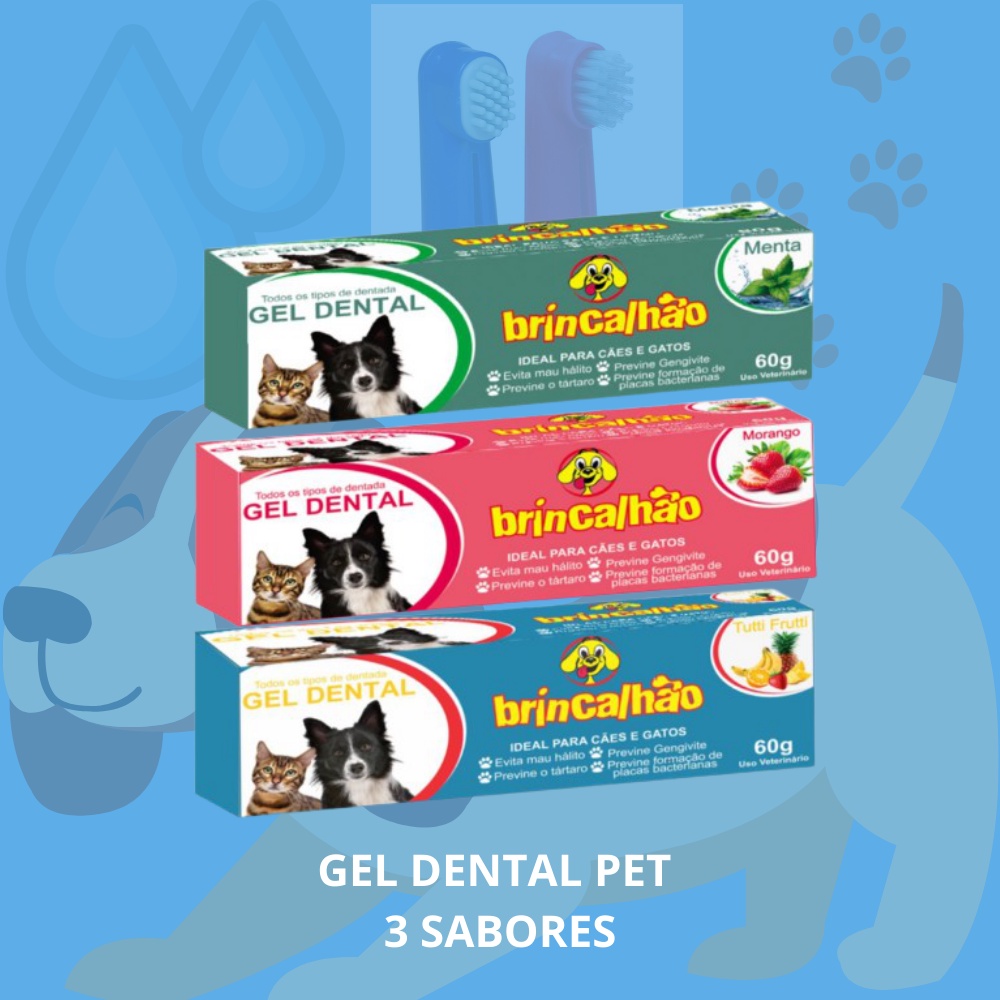 Pasta de Dente Pet Para Cachorro e Gato Gel Dental Para Mau Hálito ...