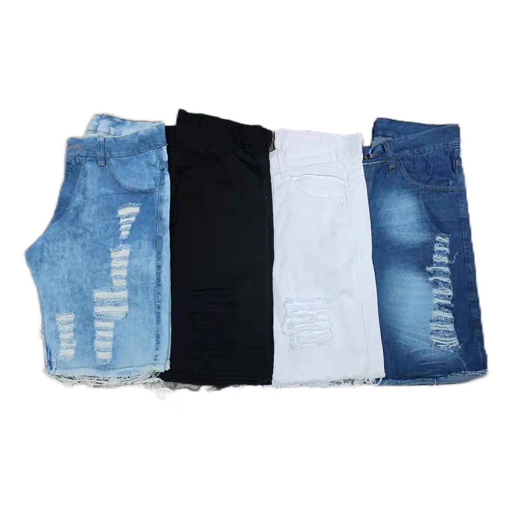 Calça jeans best sale rasgada branca