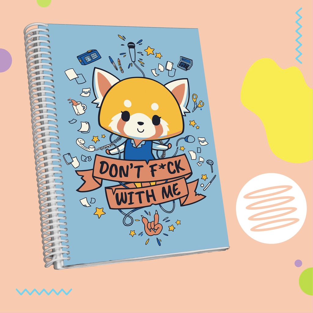 Life Planner 2024 Capa Dura Espiral 15x21cm Semanal Mensal Anual | Aggretsuko | FábriCaderno