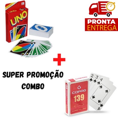 Baralho jogo de cartas uno para familia e amigos em Promoção na