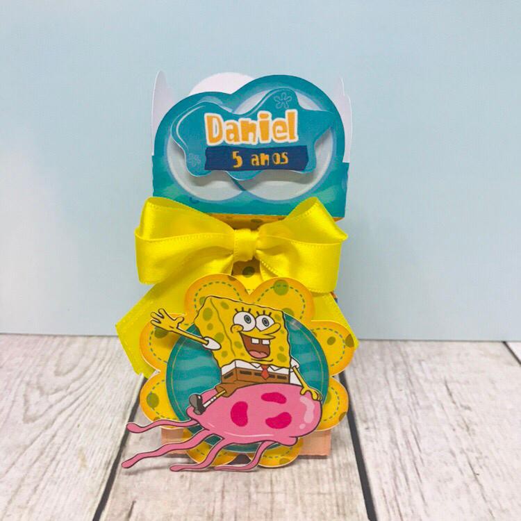 caixa bala do bob esponja 