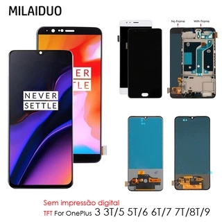 TFT Tela LCD Para OnePlus 3 3 T/5 5 Touch Screen Digitador Assembléia Um Mais 6/6/1 + 7/8 9 Repair Parte Substituição De Reposição