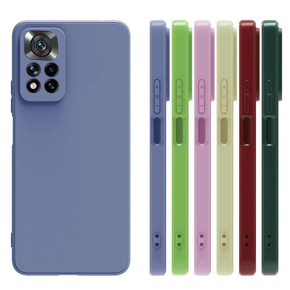 (3en1) Capa capinha de silicone líquido caso+ câmera lente+ Película Vidro tel temperado redmi nota 11s (6,43) redmi nota 11 4g (6,43) capa para xiomi redmi 11s