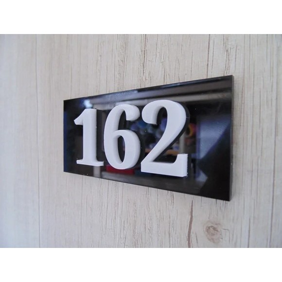 Placa Numérica De Acrílico Para Apartamento Casa Condomínio