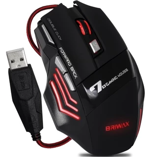 Mouse Gamer Laser 3200 Dpi Profissional Usb Led 7 Botões Botão Double Click Profissional Pc Notebook xbox Series X S Ps4 e Ps5