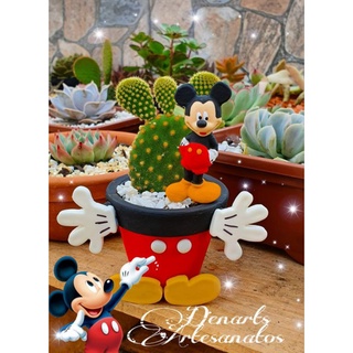vaso ceramica personalizado em biscuit (mickey)