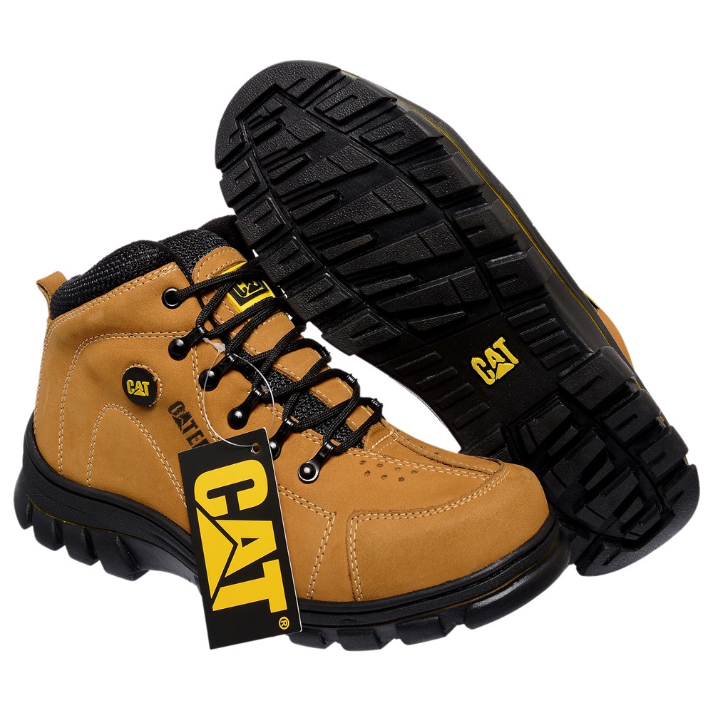 Coturno Bota Caterpillar Adventure CAT Original em Couro! TOP ...