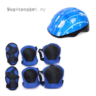 yuantenggm 7 pcs/set Skating Protective Gear Sets Cotovelos pads Bicicleta Skate Ice Roller Knee Protector Para Crianças
