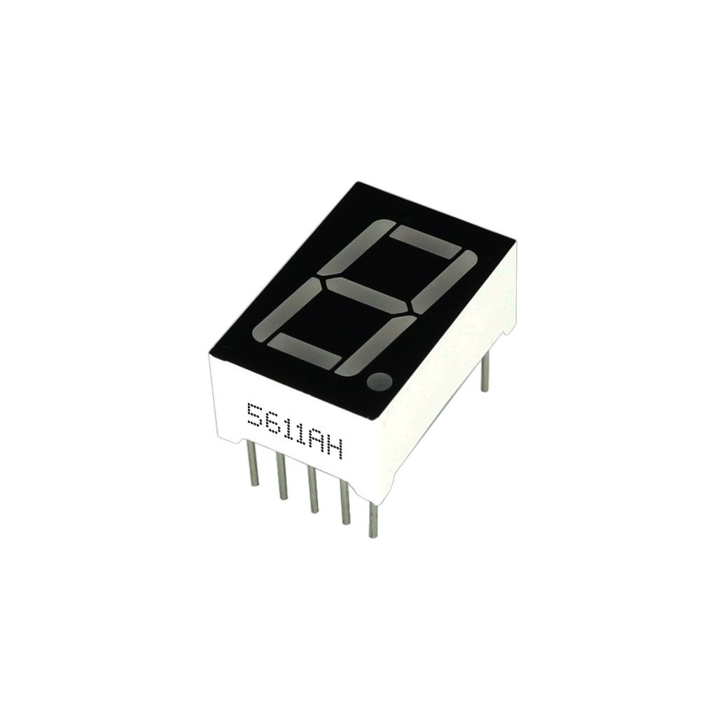Kit 5 Unidades Display 7 Segmentos Catodo Comum - 5611AH Vermelho ...