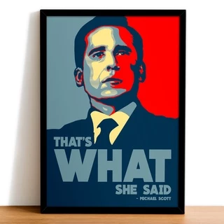 QUADRO THE OFFICE MICHAEL SCOTT A4 (24x33 cm - Com vidro)