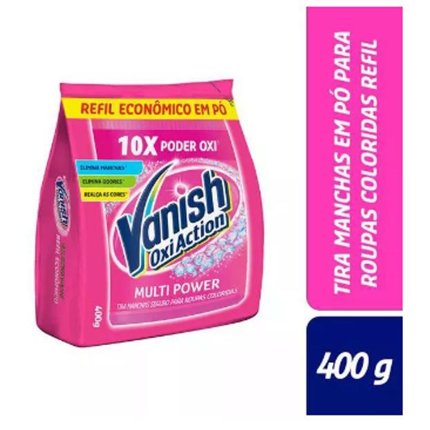 Alvejante para roupas coloridas Vanish Sem Cloro sachê de 400g Refil ...