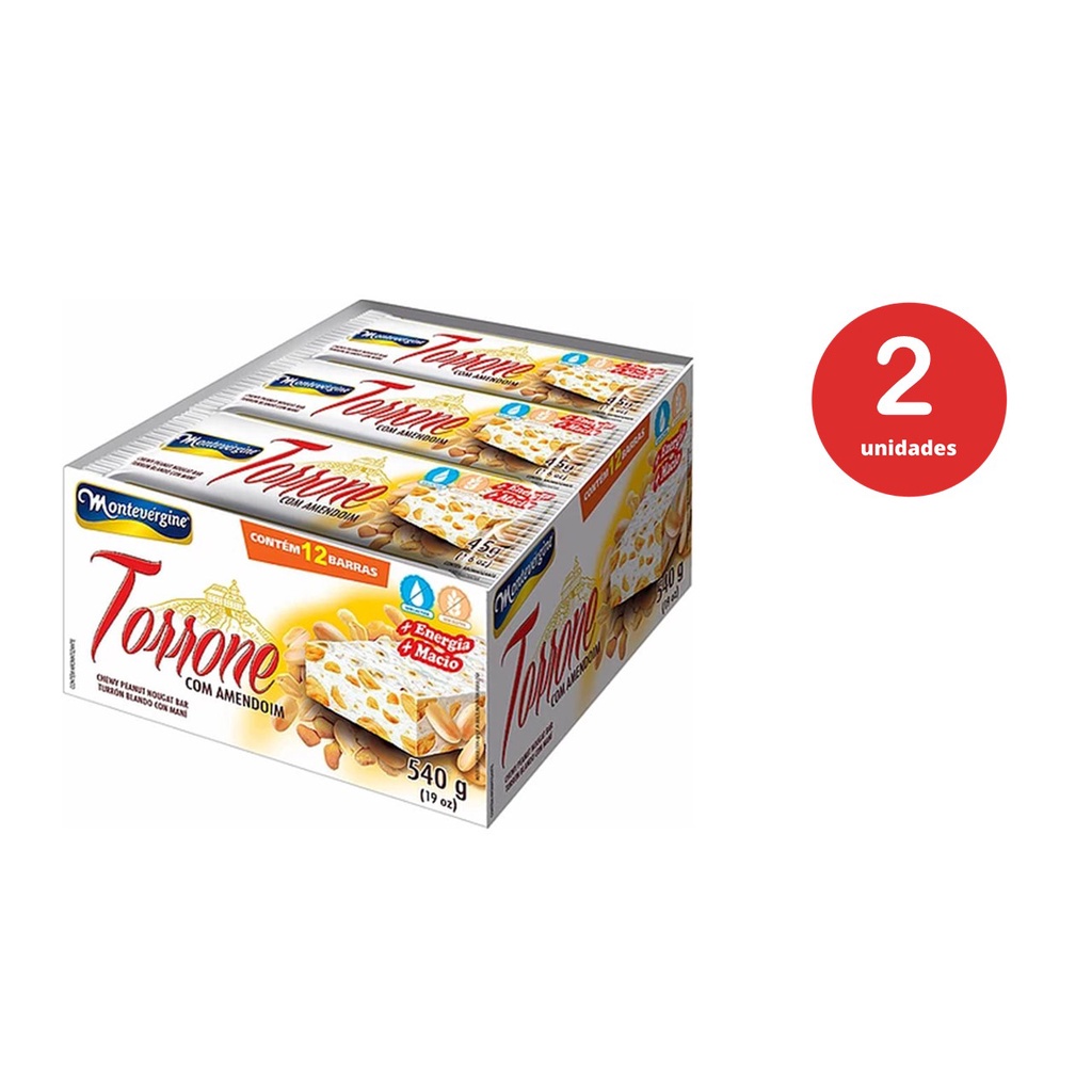 Kit c/2 Torrone Montevergine 12x45g Amendoim