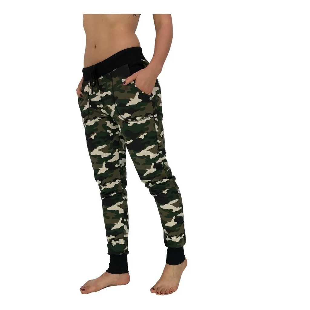 Calça moletom hot sale feminina camuflada