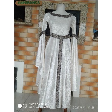 Vestido sales medieval branco