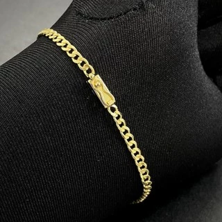 Pulseira Masculina 3,2mm 5g Fecho Gaveta Banho de Ouro 24k Pulseira Grumet Pulseira Masculina Banhada em Oferta na Shopee