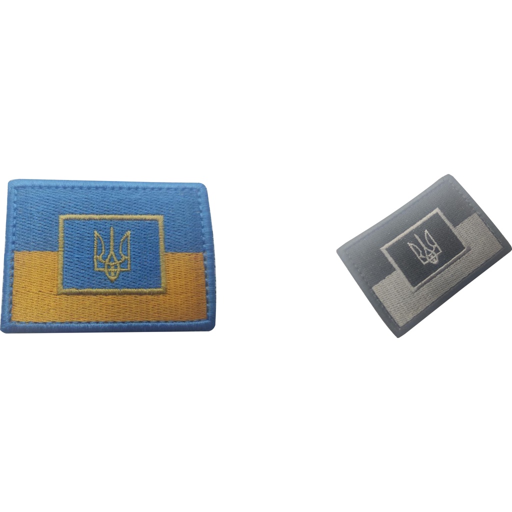 Bandeira da ucrânia com brasão Bordado Patches airsoft